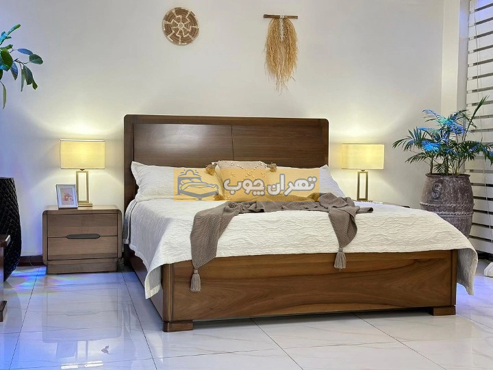 سرویس خواب دو نفره چوبی پارمیس