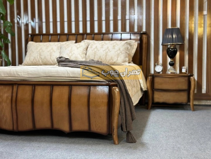 سرویس خواب دو نفره چوبی تلما