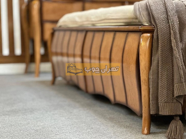 سرویس خواب دو نفره چوبی تلما