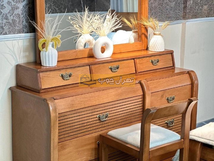 سرویس خواب دو نفره چوبی لیزا
