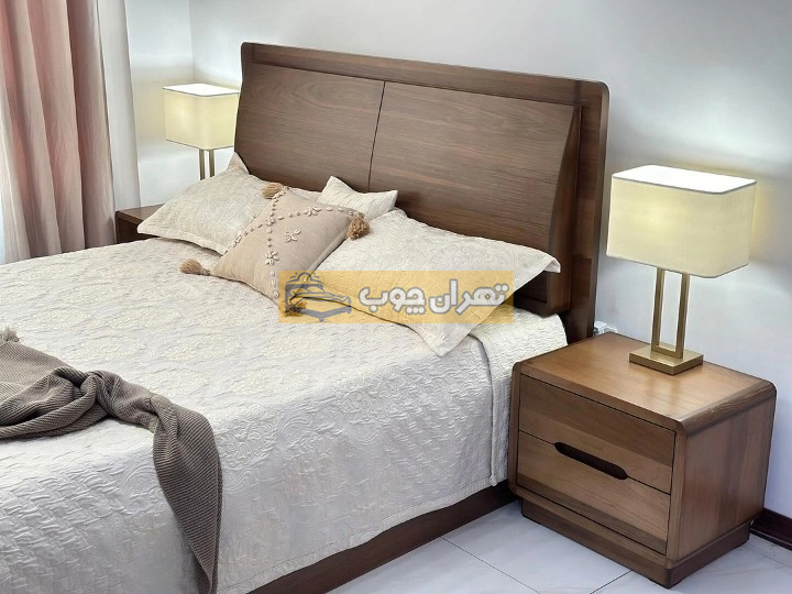 سرویس خواب دو نفره چوبی پارمیس
