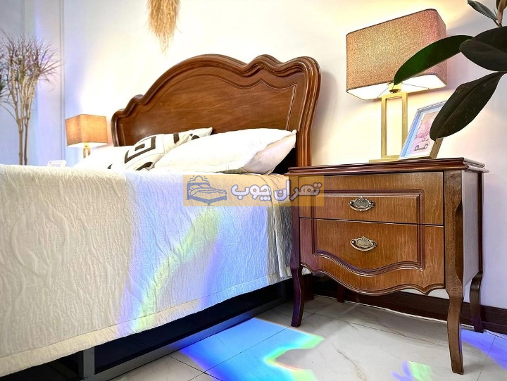 سرویس خواب دو نفره چوبی ماهلی