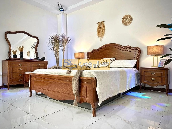 سرویس خواب دو نفره چوبی ماهلی