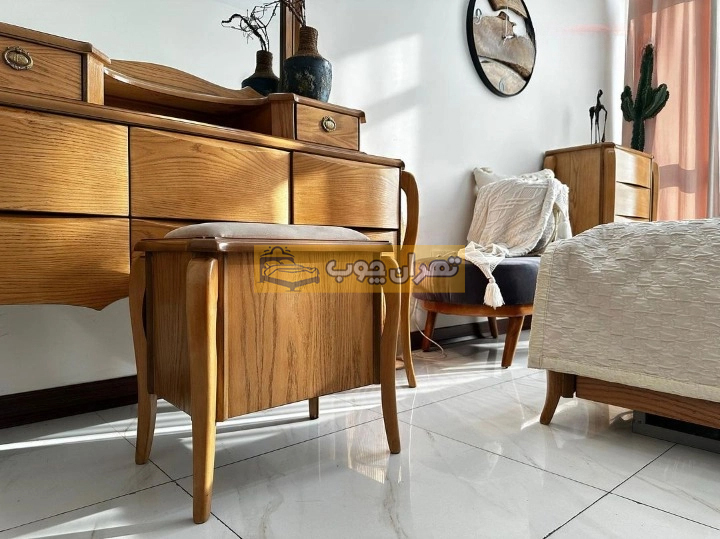 سرویس خواب دو نفره چوبی تلما