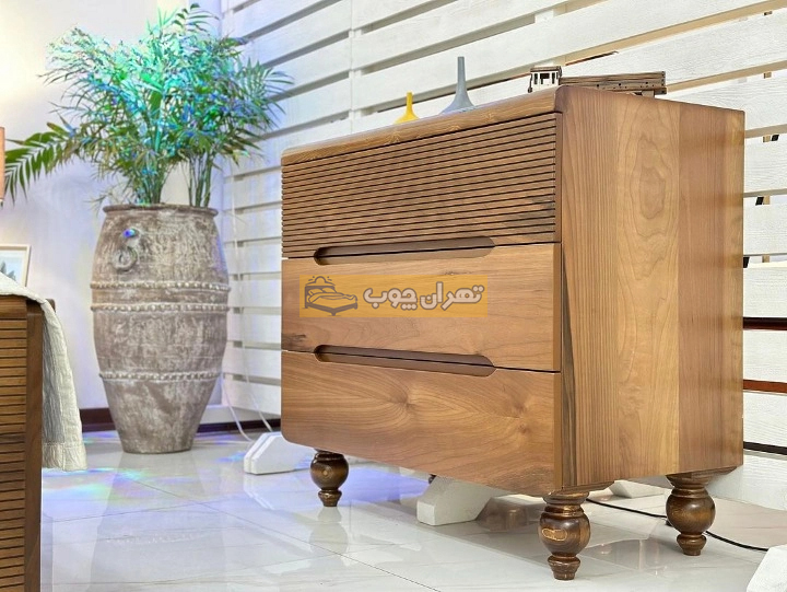 سرویس خواب دو نفره چوبی لیزا پلاس