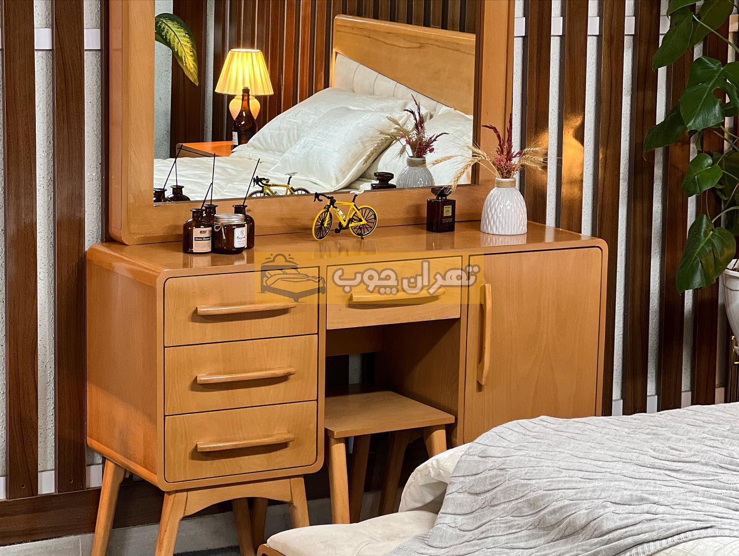 سرویس خواب دو نفره چوبی سوئدی