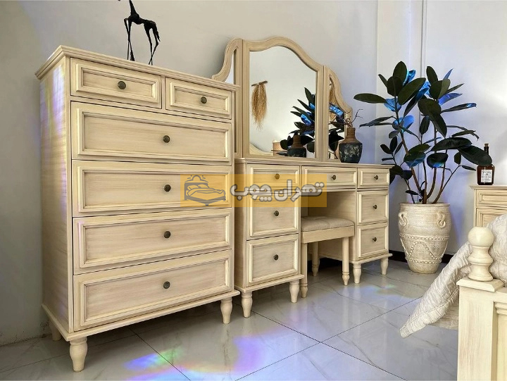 سرویس خواب دو نفره چوبی آرتمیس