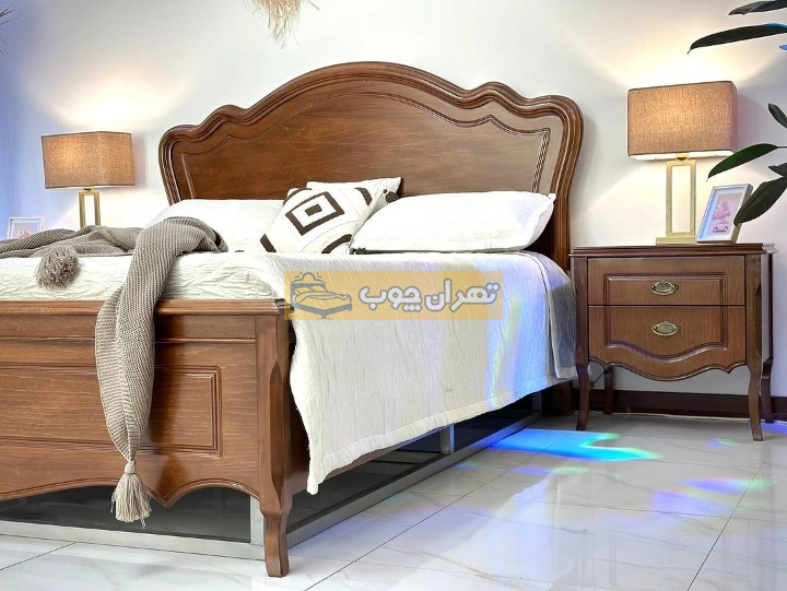 سرویس خواب دو نفره چوبی ماهلی