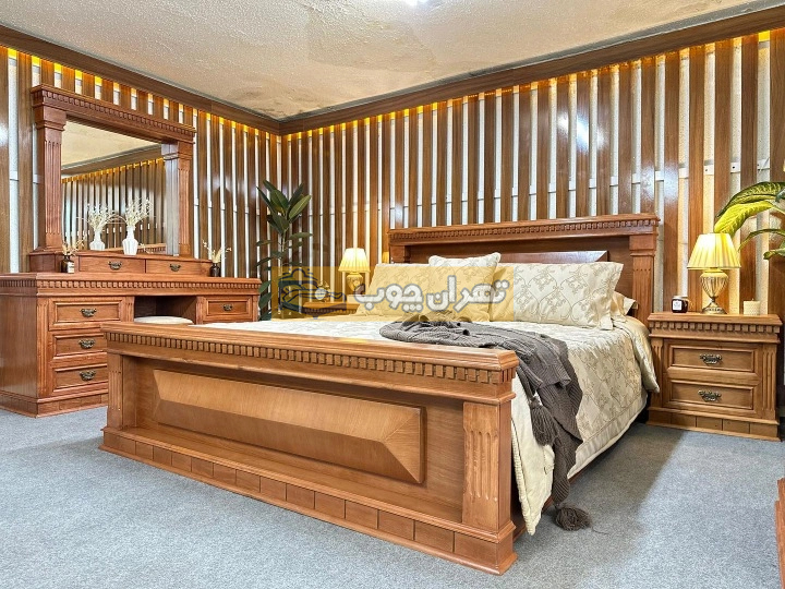 سرویس خواب دو نفره چوبی باربارا