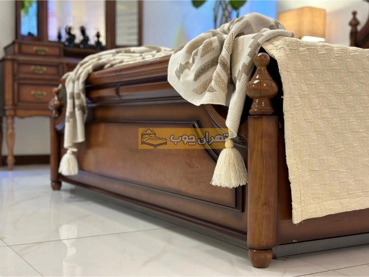 سرویس خواب دو نفره چوبی اروپایی