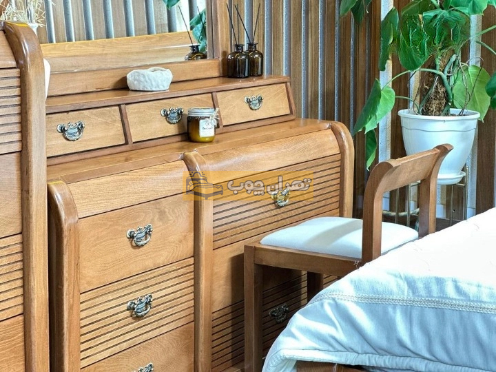 سرویس خواب دو نفره چوبی لیزا