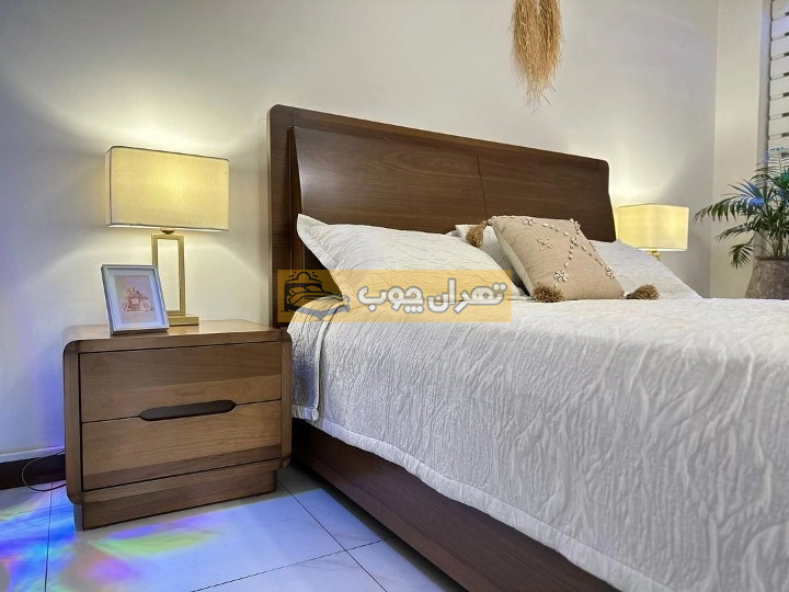 سرویس خواب دو نفره چوبی پارمیس