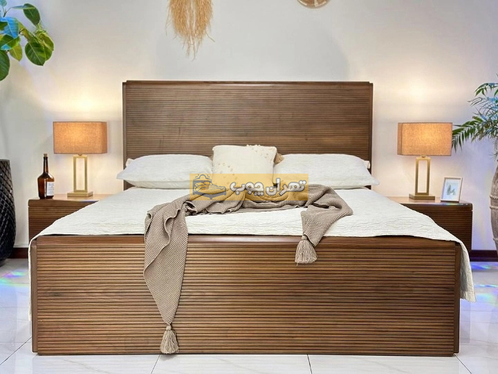 سرویس خواب دو نفره چوبی لیزا پلاس