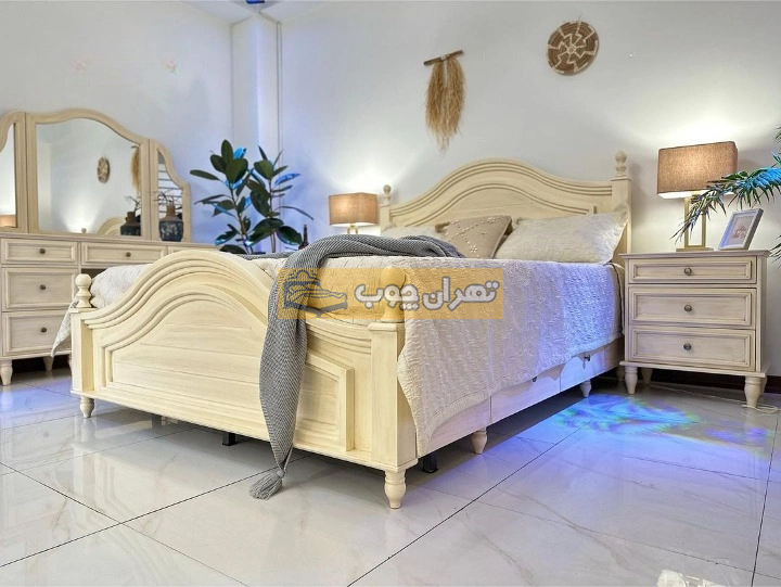 سرویس خواب دو نفره چوبی آرتمیس