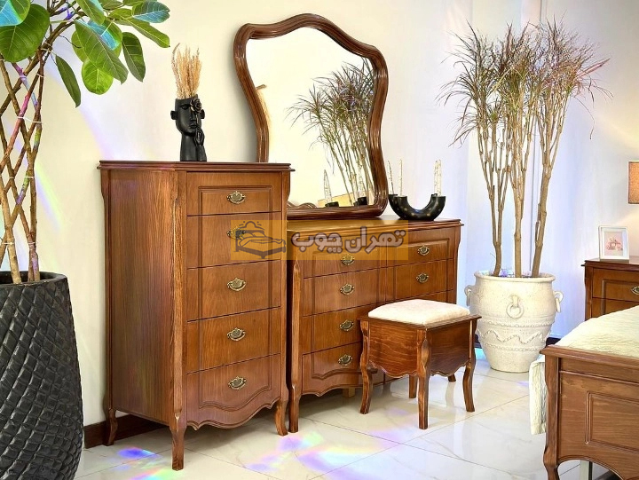 سرویس خواب دو نفره چوبی ماهلی