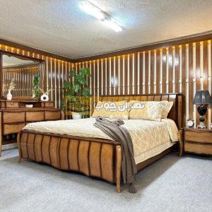 سرویس خواب دو نفره چوبی تلما