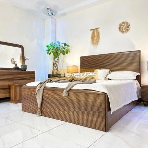 سرویس خواب دو نفره چوبی لیزا پلاس