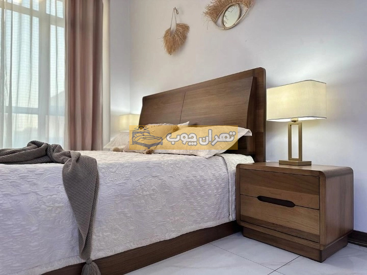 سرویس خواب دو نفره چوبی پارمیس
