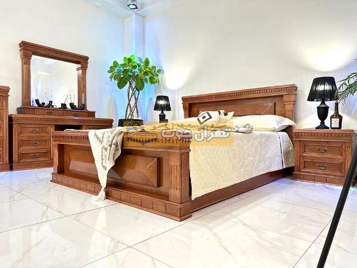 سرویس خواب دو نفره چوبی باربارا