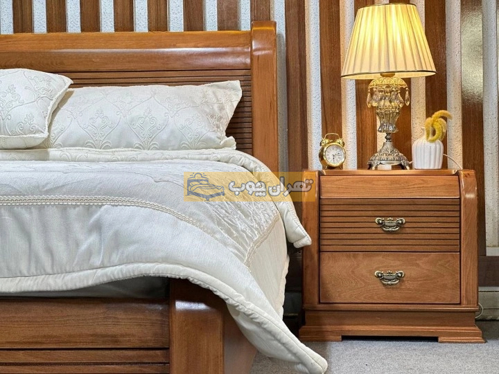 سرویس خواب دو نفره چوبی لیزا