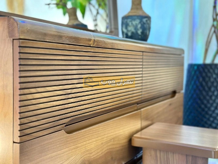 سرویس خواب دو نفره چوبی لیزا پلاس