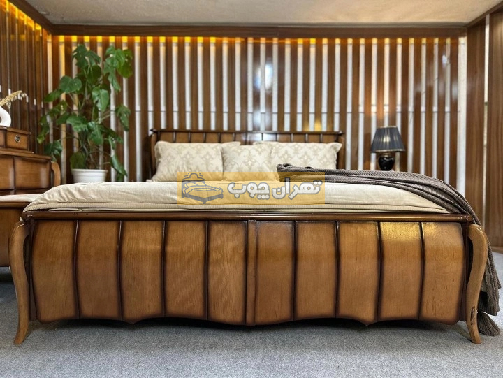 سرویس خواب دو نفره چوبی تلما
