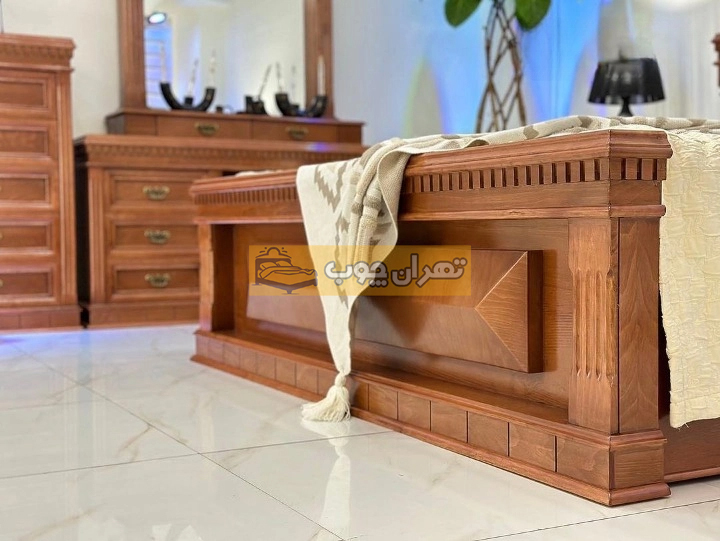 سرویس خواب دو نفره چوبی باربارا