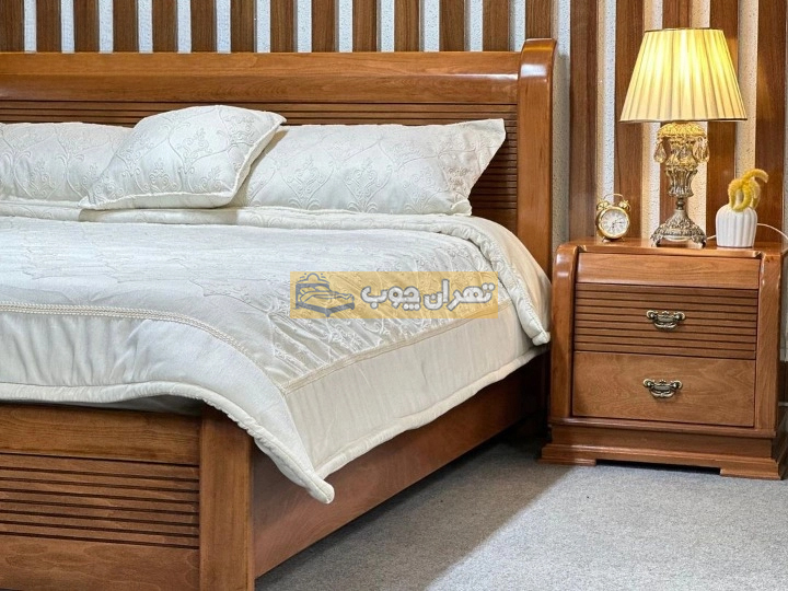 سرویس خواب دو نفره چوبی لیزا