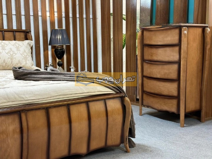 سرویس خواب دو نفره چوبی تلما