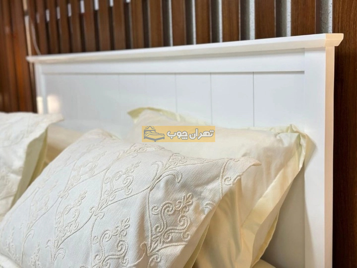 سرویس خواب دو نفره چوبی ربکا سفید