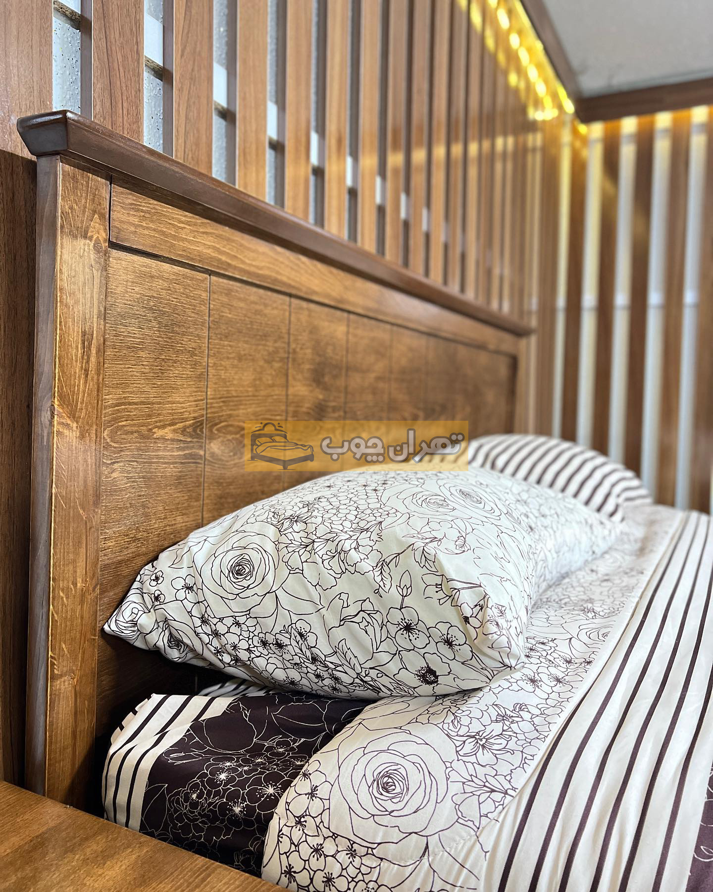 سرویس خواب دو نفره چوبی ربکا