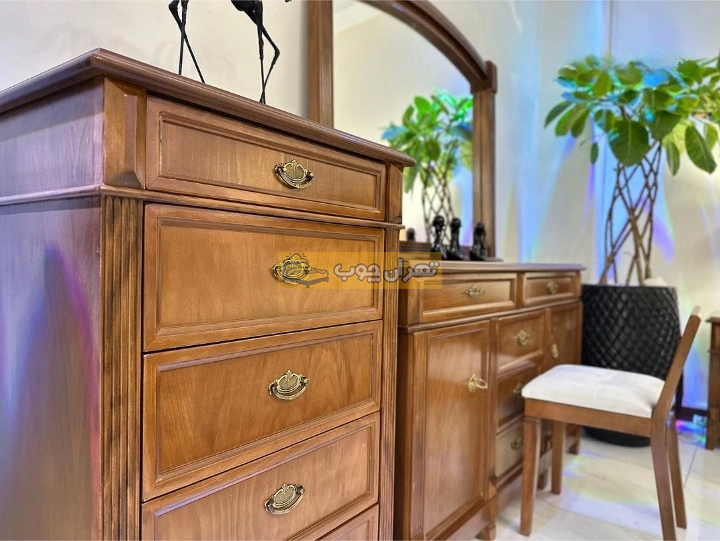 سرویس خواب دو نفره چوبی سوفیا