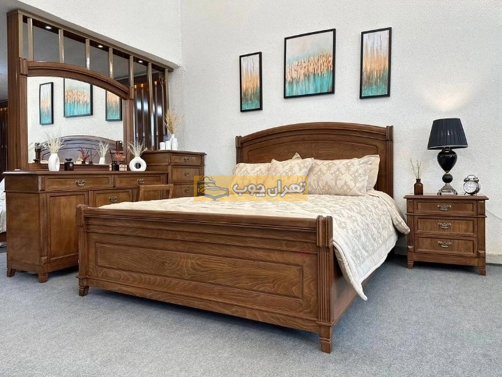 سرویس خواب دو نفره چوبی سوفیا