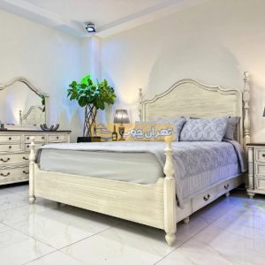 سرویس خواب دو نفره چوبی لورا